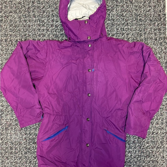 LL BEAN Purple Hooded Jacket with Blue Accents - Picture 1 of 9